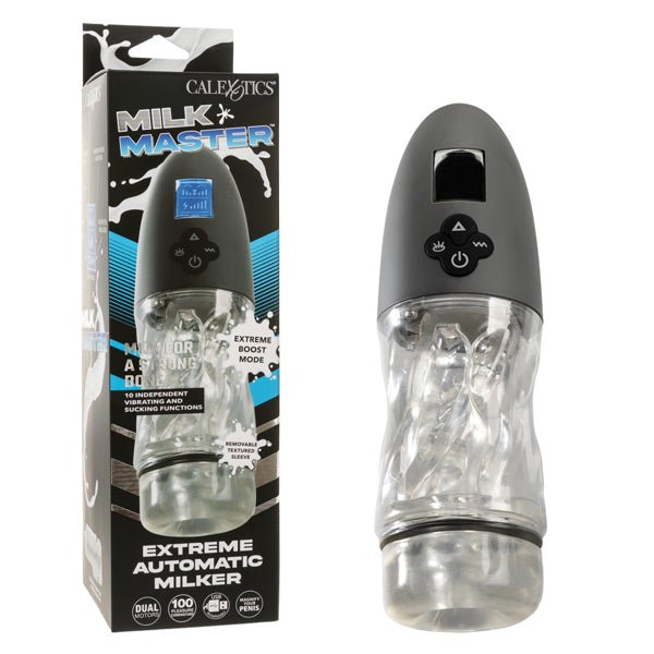 CalExotics Milk Master Extreme Automatic Milker - Black - Automatic Stroker Masturbator - Canister Masturbation Cup