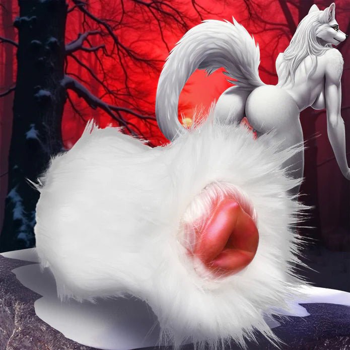 XR Brands Snow She-Wolf Silicone Stroker - White - Stroker Masturbator - Creature Stroker
