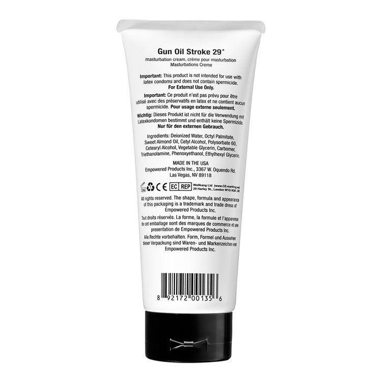 Gun Oil - Pink Lubricant Stroke 29 - 6.7 Oz. Tube - Masturbation Cream