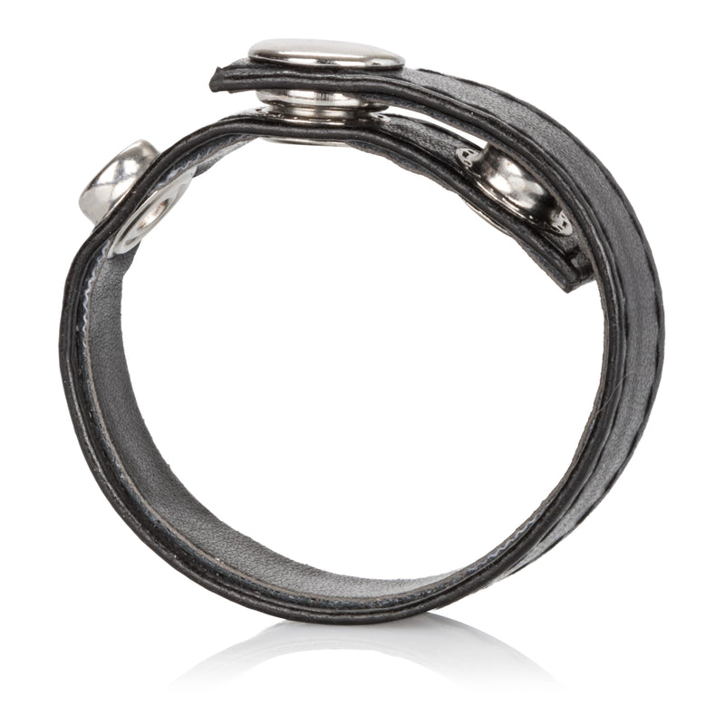 CalExotics Leather Black 3-Snap Ring