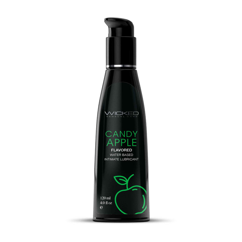 Wicked Sensual Care Aqua Candy Apple Flavored Water Based Intimate Lubricant - 4 Fl. Oz.