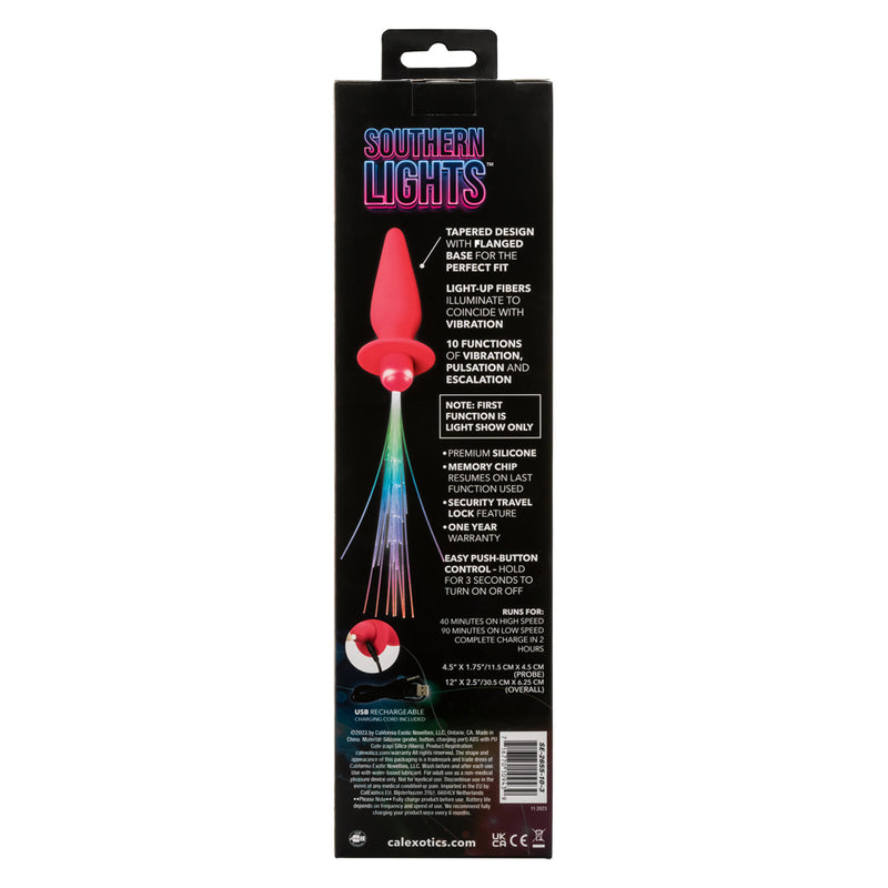 CalExotics Southern Lights - Vibrating Light Up Anal Probe - Pink