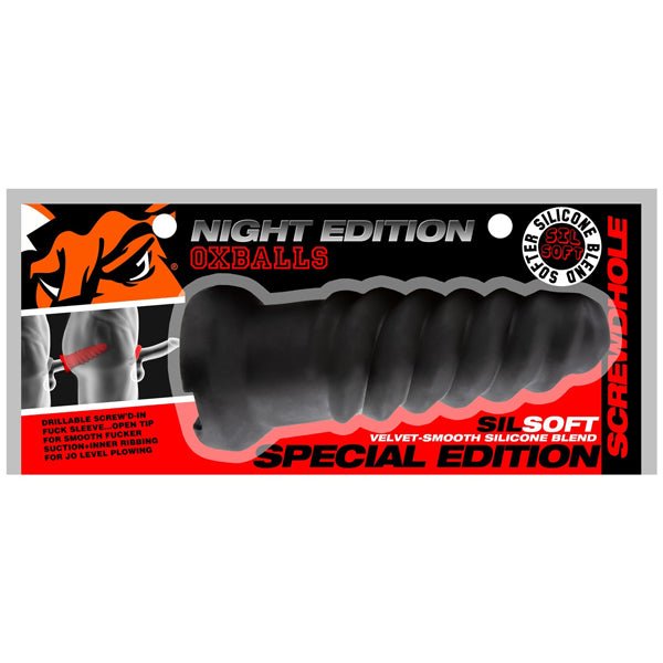 Oxballs Screwdhole Butt Plug - Masturbator - Black