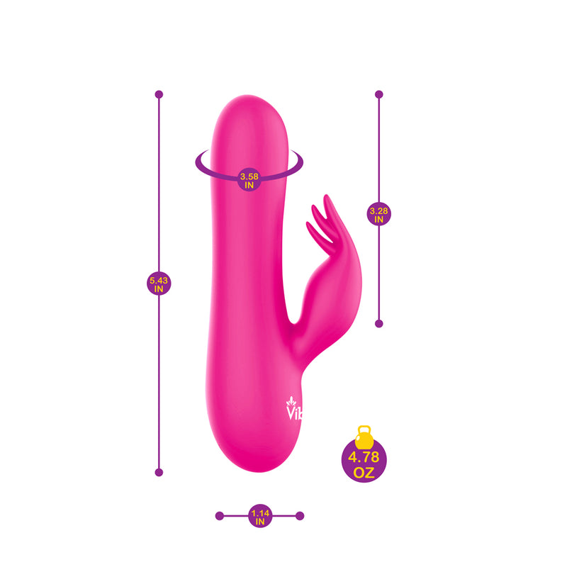 Viben Freyja Mini Triple Ticklers Rabbit Vibe - Hot Pink