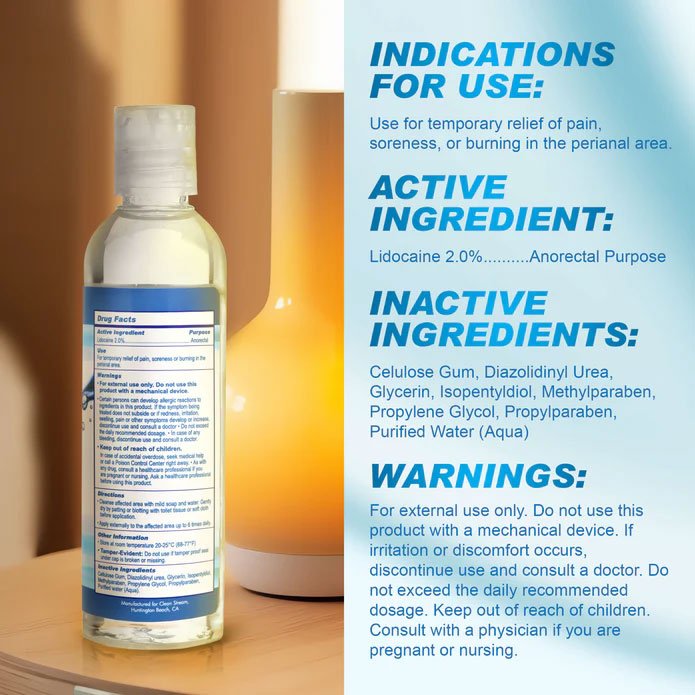 XR Brands Relax Desensitizing Anal Lubricant - 4 Oz