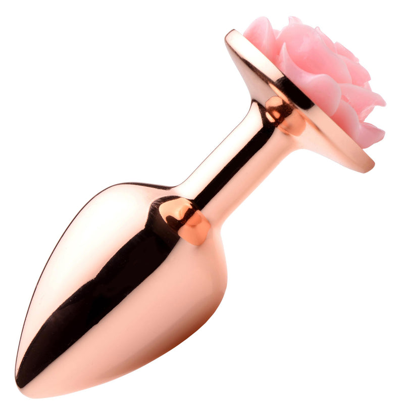 XR Brands Pink Rose Gold Anal Plug - Small
