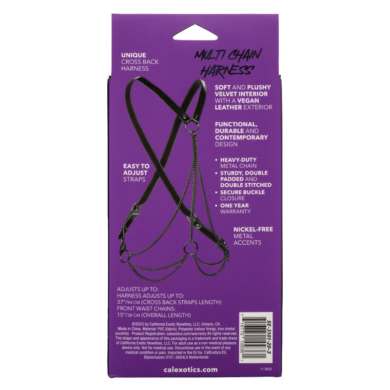 CalExotics Euphoria Collection Multi Chain Harness - Black