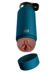 "Fuck Flask - Private Pleaser - Blue Bottle - Brown PDRD627-29"