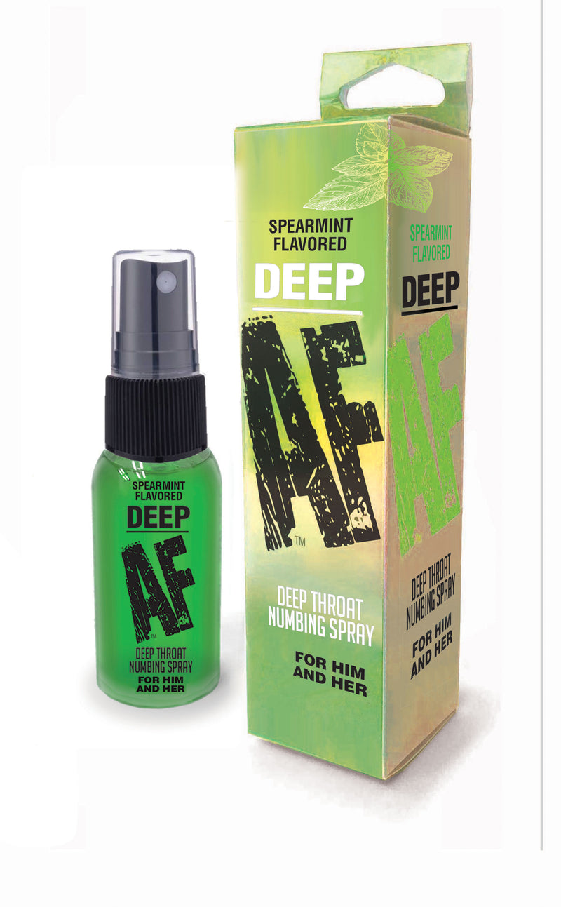 Little Genie Deep Af - Spearmint Flavored Deep Throat Spray - 1 Oz