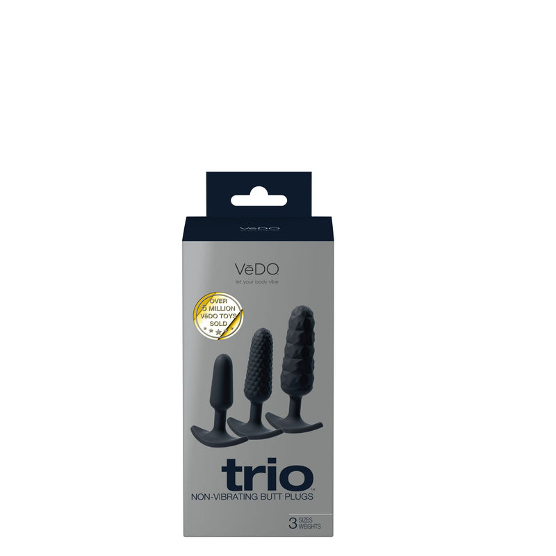 VeDO Trio Non-Vibrating Butt Plug Set - Blue