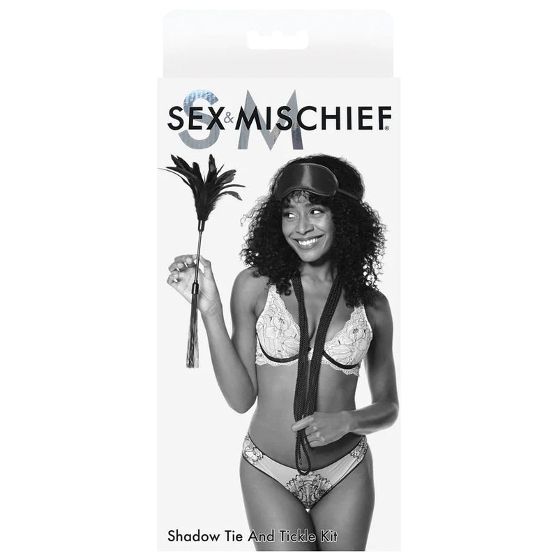 Sportsheets Shadow Tie and Tickle Kit - Black