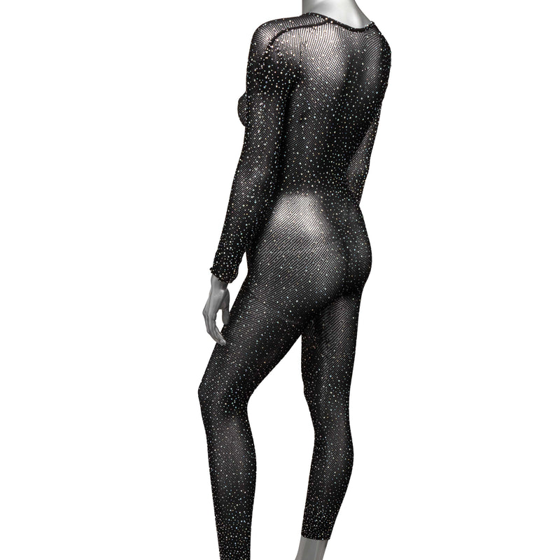 CalExotics Radiance Crotchless Full Body Suit - Queen - Black