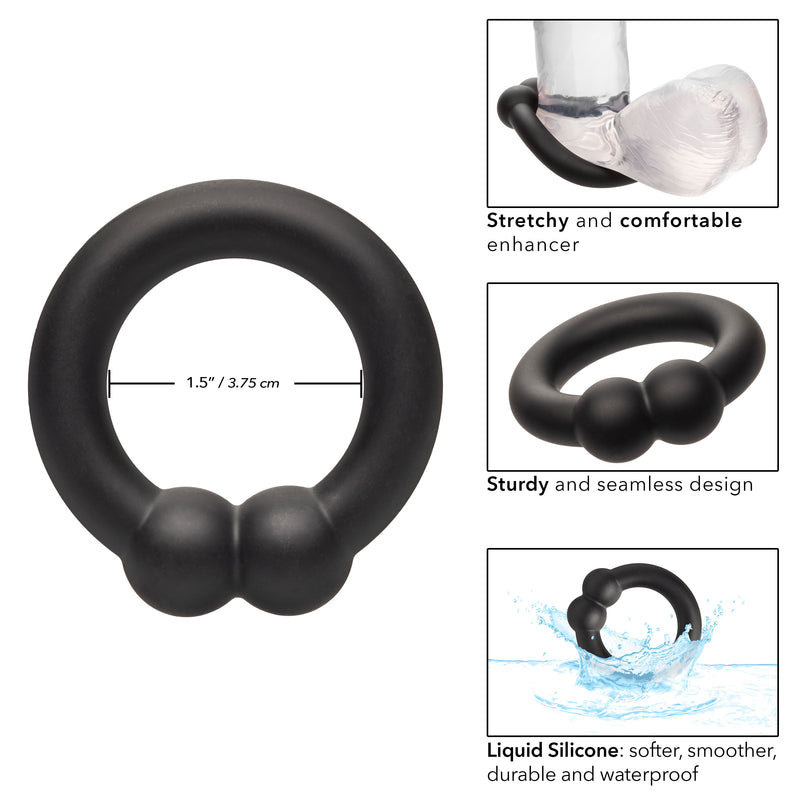 CalExotics Alpha Liquid Silicone Muscle Ring - Black