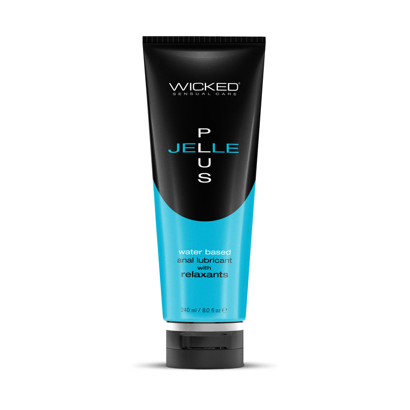Wicked Sensual Care Aqua Jelle Plus - Anal Lubricant With Relaxants 8 Oz