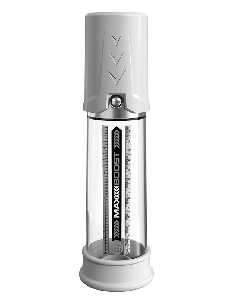 Pipedream Pump Work Max Boost - White/Clear - Penis Pump - With Pump Action Handle