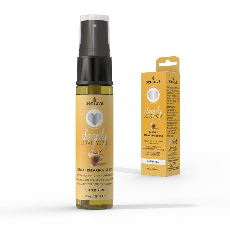 Sensuva Deeply Love You Throat Relaxing Spray - Butter Rum - 1 Fl. Oz.