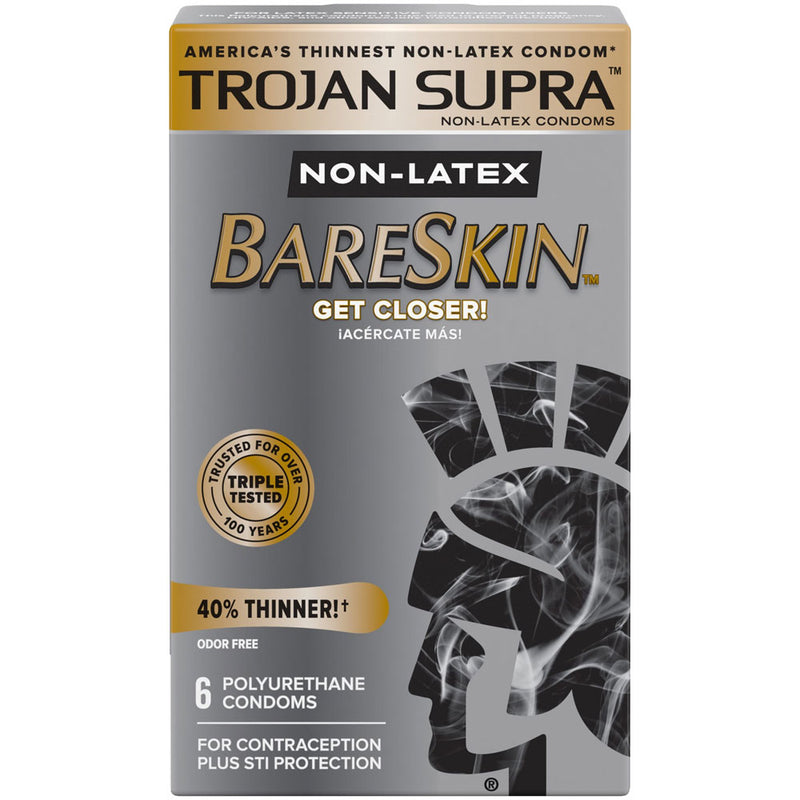 Paradise Marketing Trojan Supra Bareskin Non-Latex - 6 Pack