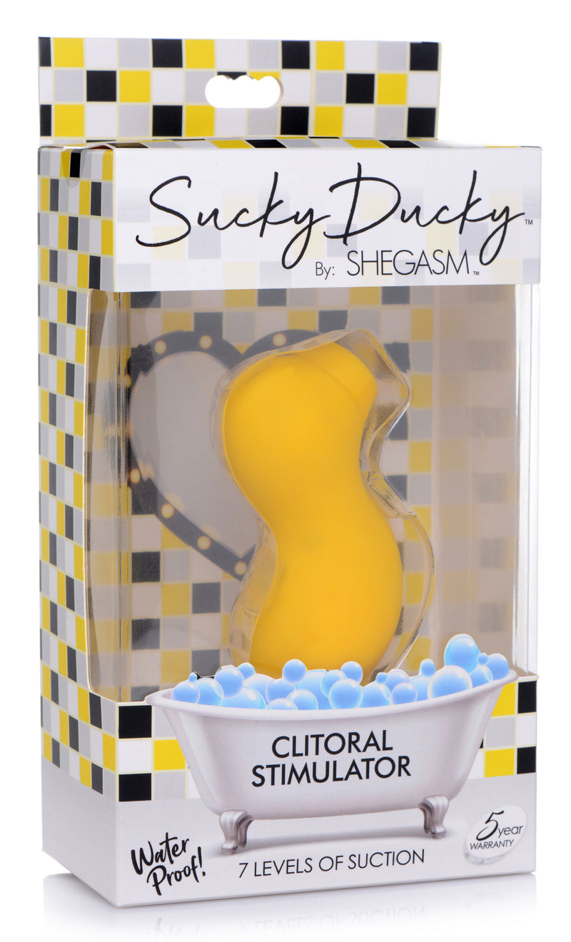 XR Brands Sucky Ducky Silicone Clitoral Stimulator - Yellow