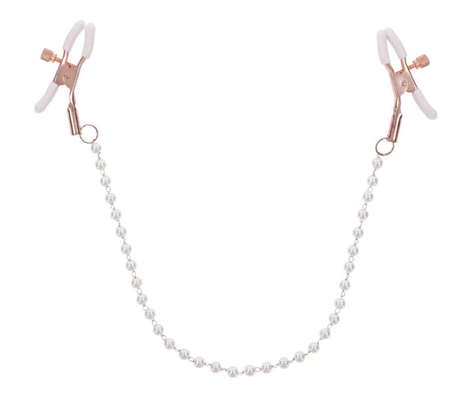 "Peaches N Creame Pearl Nipple Clamps - Pink SS09964"