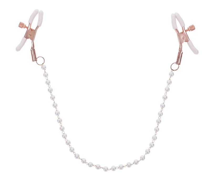 "Peaches N Creame Pearl Nipple Clamps - Pink SS09964"