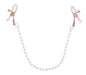 "Peaches N Creame Pearl Nipple Clamps - Pink SS09964"