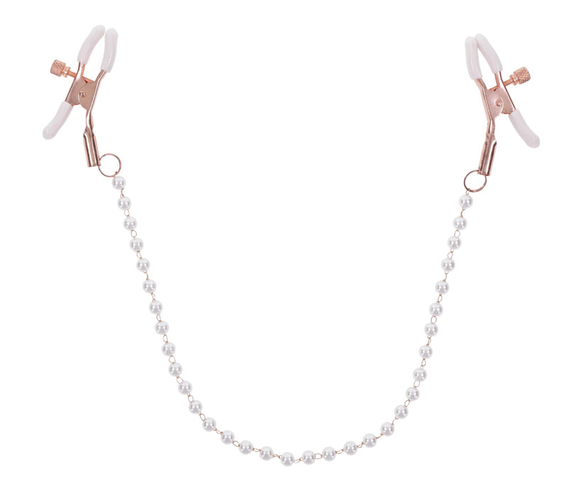 Sportsheets Peaches N Creame Pearl Nipple Clamps - Pink