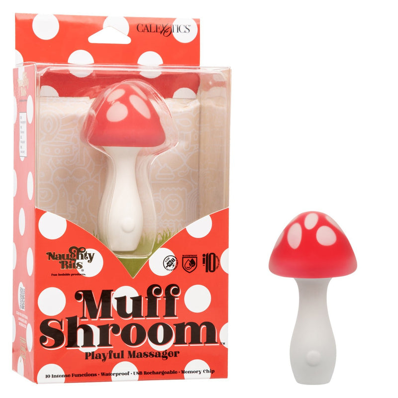 CalExotics Naughty Bits Muff Shroom Playful Massager - Red