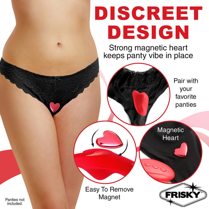 XR Brands Love Connection Silicone Panty Vibe With Remote Control - Red