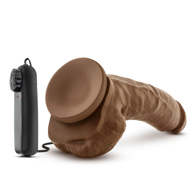 Coverboy The Boxer Realistic Mocha 9-Inch Long Remote Control Vibrating Dildo With Suction Cup Base