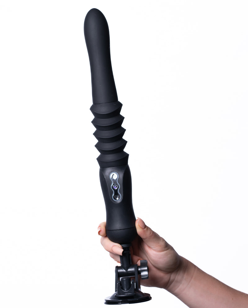 Maia Toys Max Silicone Thrusting Portable Love Machine - Black