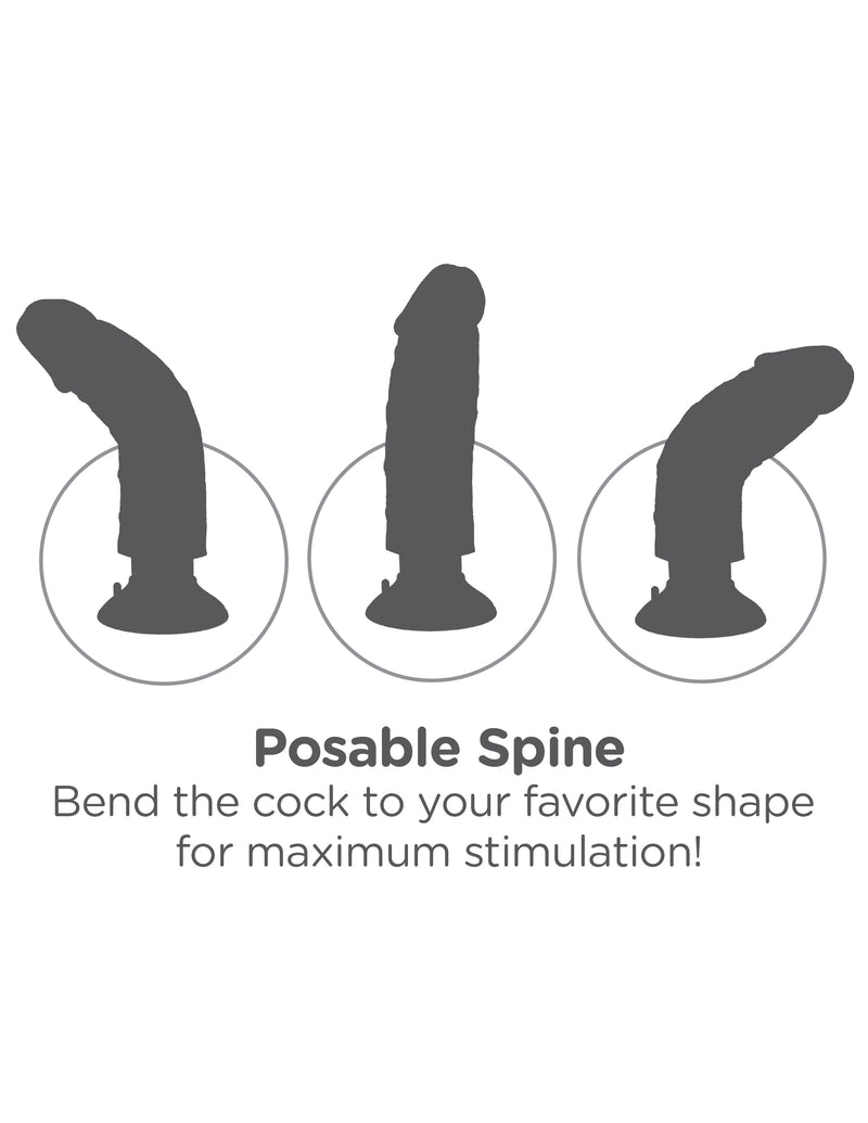 Pipedream King Cock 8-Inch Vibrating Cock - Light