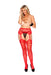 "Heart Net Suspender Pantyhose - Red - Qs EM-12202QRDQS"