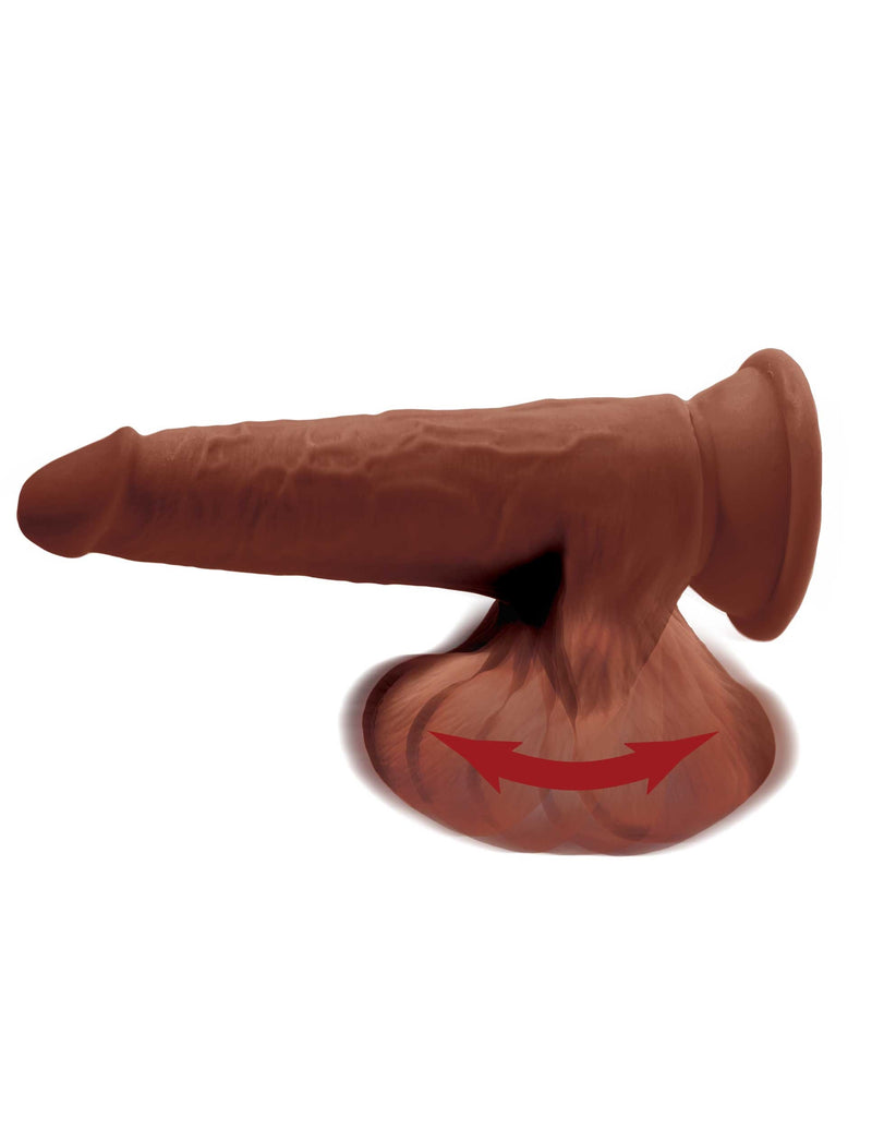 Pipedream 8 Inch Triple Density Cock With Swinging Balls - Brown
