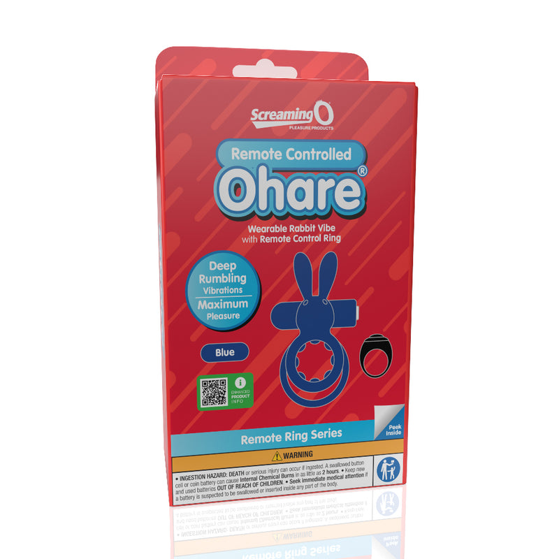 Screaming O Screaming O Remote Controlled Ohare Vibrating Ring - Blue