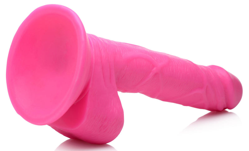 XR Brands Pop Pecker 6.5 Inch Dildo With Balls - Pink