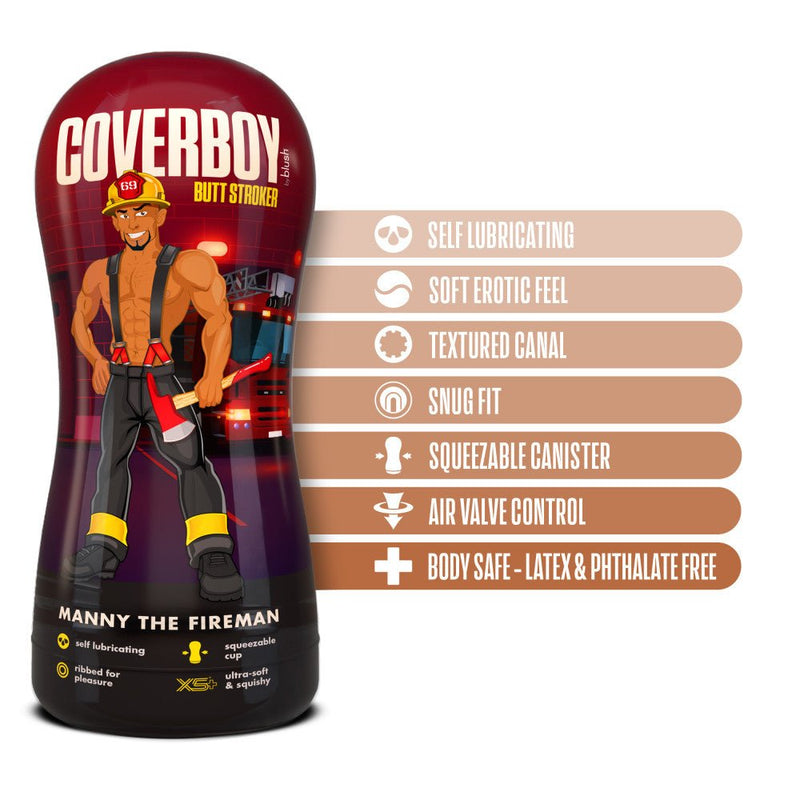 Coverboy Manny The Fireman Self Lubricating Realistic Tan Butt Stroker