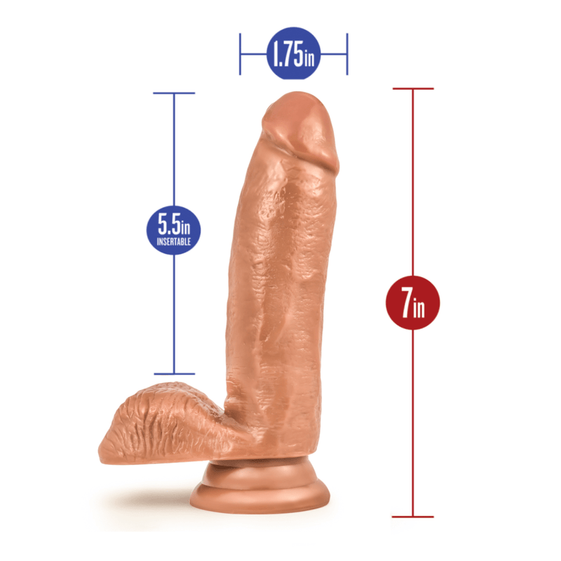 Coverboy Manny The Fireman Realistic Latin 7-Inch Long Dildo With Balls & Suction Cup Base