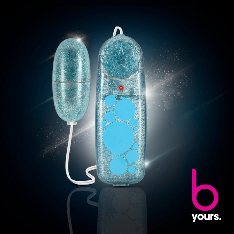 B Yours Glitter Power Bullet Blue 2.25-Inch Vibrating Bullet