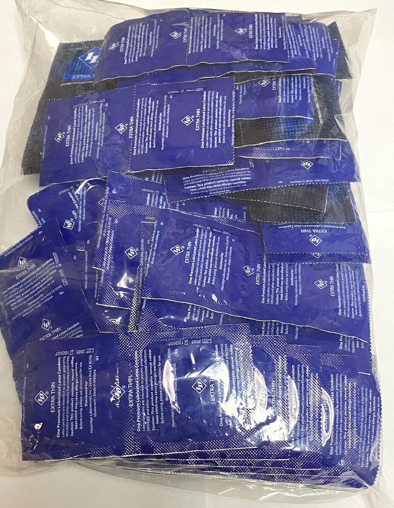 I.D. Lubricants ID Extra Thin Condom Bag 144 Pieces Bulk