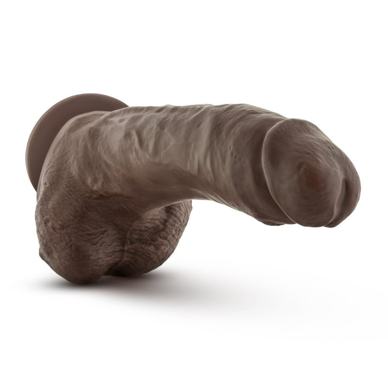 Coverboy The Mechanic Realistic Chocolate 9-Inch Long Dildo With Balls & Suction Cup Base
