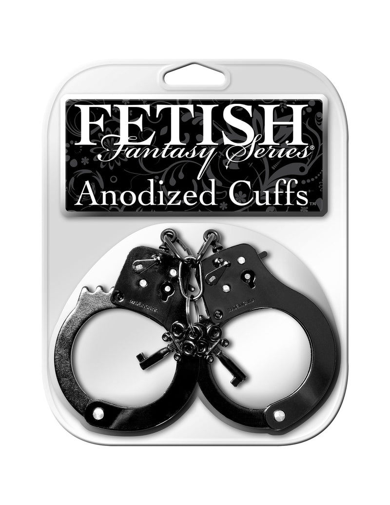 Pipedream Fetish Fantasy Series Anodized Cuffs - Black