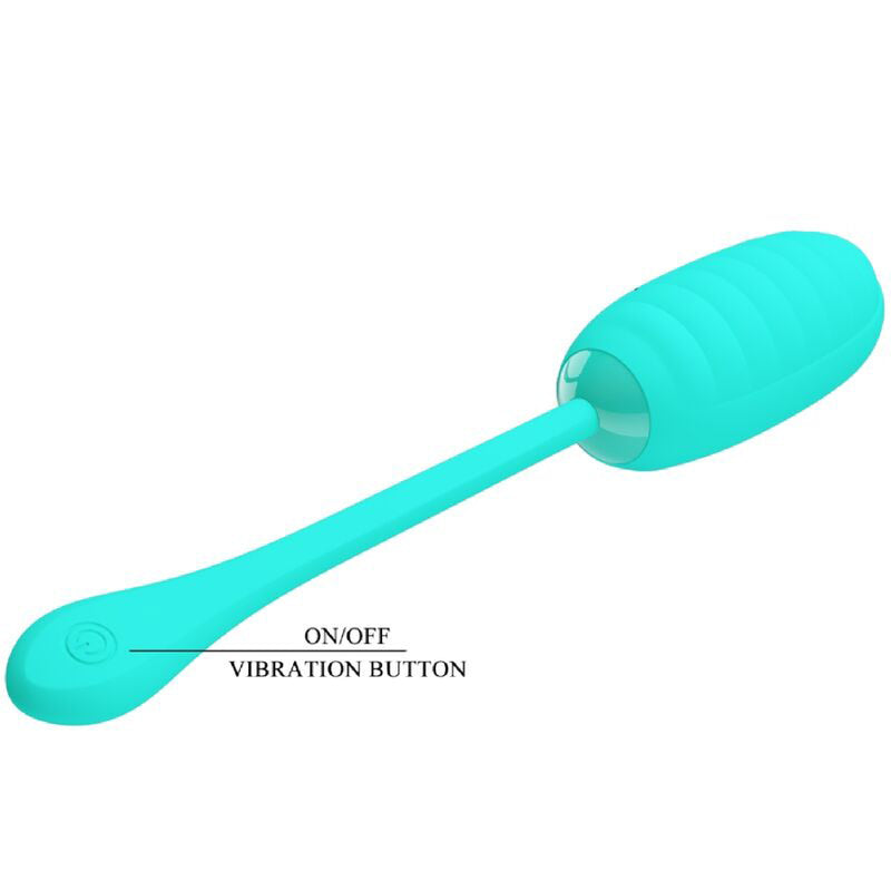 Pretty Love Kirk Rechargeable Vibrating Egg - Turquoise
