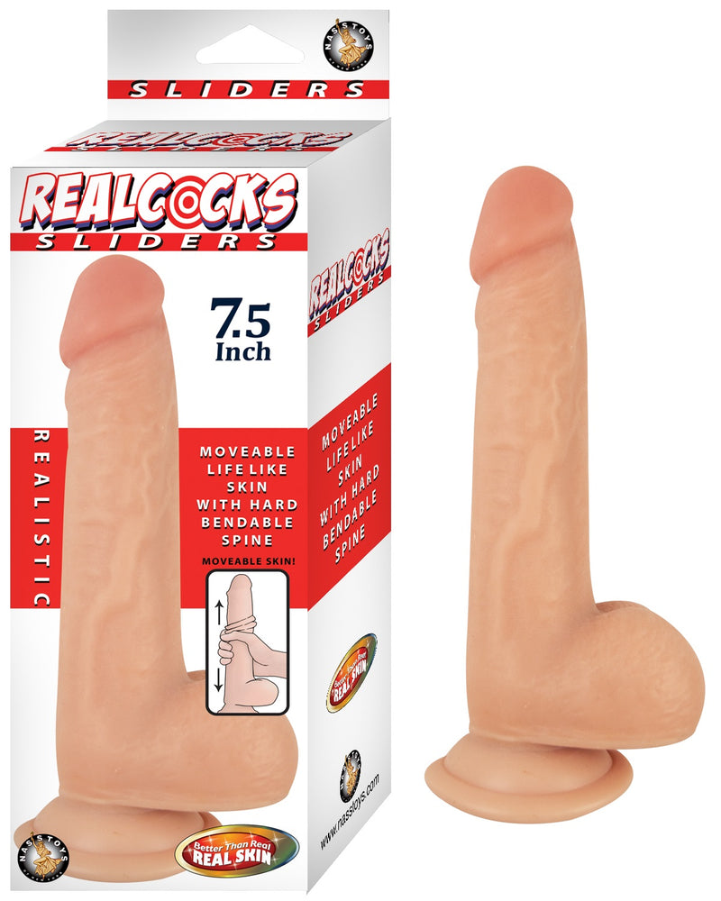 Nasstoys Realcocks Sliders - 7.5 Inch - Flesh