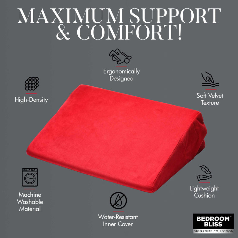 XR Brands Love Cushion Small Wedge Pillow - Red