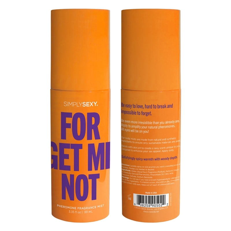 Classic Brands Forget Me Not - Pheromone Fragrance Mists 3.35 Oz