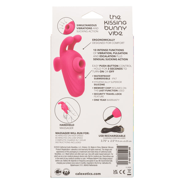 CalExotics Neon Vibes the Kissing Bunny Vibe - Pink