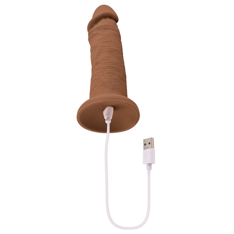 Evolved Novelties 6 Inch Girthy Vibrating Dong - Dark