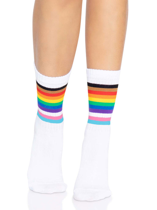 "Pride Crew Socks - One Size - Rainbow LA-3014RNBOS"