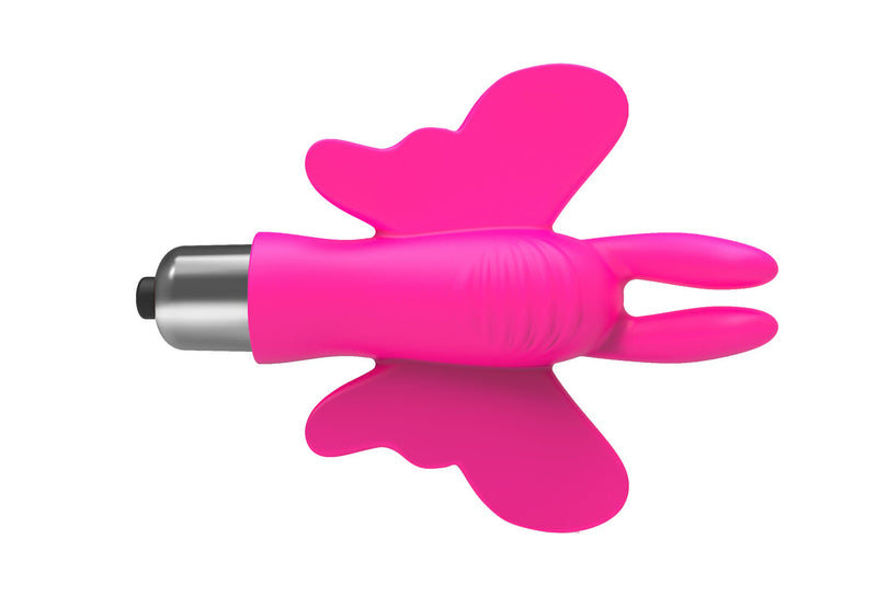 Icon Brands The 9's Flirt Finger Butterfly Finger Vibrator - Pink