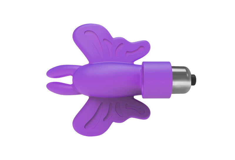 Icon Brands The 9's Flirt Finger Butterfly Finger Vibrator - Purple